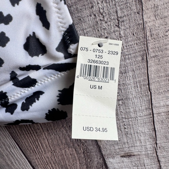AERIE Scoop Neck Animal Print Bikini Swim Top NWT Sz Medium - Picture 4 of 13